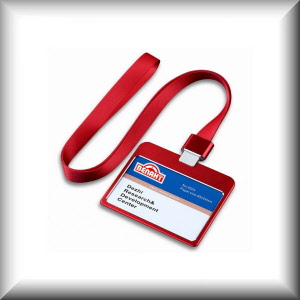COLORE: Badge rosso cordino tinta unita Rosso