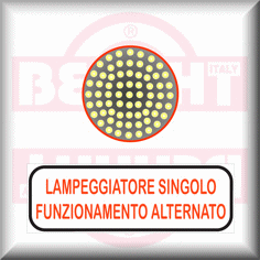 SCEGLIERE LA DIMENSIONE  E IL TIPO DI LAMPEGGIO: Diametro 100 mm. - Lampeggio standard