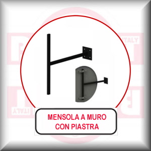 MENSOLA A MURO: Per Disco Ø 40 - Triangolo lato 60 - Quadrato lato 40