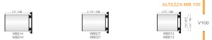 CODICE E LARGHEZZA TARGA: WBS13 - 120 mm.