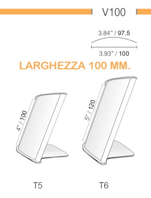 CODICE E ALTEZZA TARGA: T5 - 100 mm.