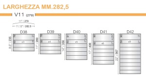 CODICE E ALTEZZA TARGA: D38 - 235 mm.