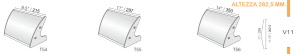 CODICE E LARGHEZZA TARGA: T56 - 350 mm.