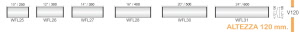 CODICE E LARGHEZZA TARGA: WFL30 - 500 mm.