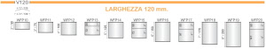 CODICE E ALTEZZA TARGA: WFP10 - 50 mm. 