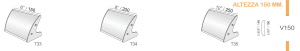 CODICE E LARGHEZZA TARGA: T34 - 200 mm.