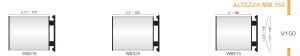 CODICE E LARGHEZZA TARGA: WBS15 - 150 mm.