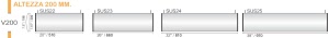 CODICE E LARGHEZZA TARGA: SUS25 - 970 mm.