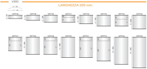CODICE E ALTEZZA TARGA: WFP50 - 300 mm.