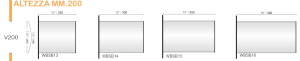 CODICE E LARGHEZZA TARGA: WBSB13 - 250 mm.