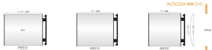 CODICE E LARGHEZZA TARGA: WBS31 - 215,9 mm.