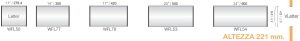CODICE E LARGHEZZA TARGA: WFL50 - 279,4 mm.