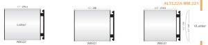 CODICE E LARGHEZZA TARGA: WBS21 - 250 mm.