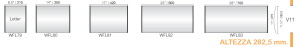 CODICE E LARGHEZZA TARGA: WFL81 - 420 mm.