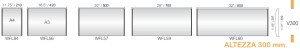 CODICE E LARGHEZZA TARGA: WFL60 - 800 mm.