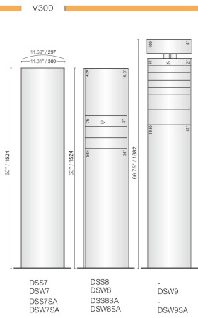 CODICE E LARGHEZZA TARGA: DS8 - 1524 mm.
