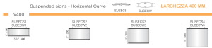 CODICE E ALTEZZA TARGA: SUSECW2 - 230 mm. Bombatura Larga