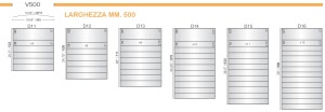 CODICE E ALTEZZA TARGA: D11 - 522 mm.