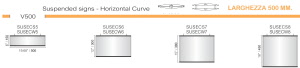 CODICE E ALTEZZA TARGA: SUSECS8 - 450 mm. Bombatura Stretta