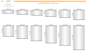 CODICE E ALTEZZA TARGA: WFP129 - 500 mm. 