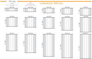 CODICE E ALTEZZA TARGA: WFP199 - 250 mm.