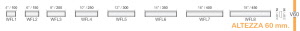 CODICE E LARGHEZZA TARGA: WFL6 - 350 mm.