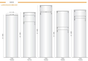 CODICE E ALTEZZA TARGA: TR30 - Altezza Totale: 2300 mm.