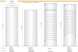 CODICE E LARGHEZZA TARGA: DS25 - 1980 mm.