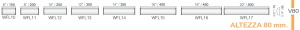 CODICE E LARGHEZZA TARGA: WFL12 - 250 mm.