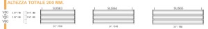 CODICE E LARGHEZZA TARGA: SUS63 - 510 mm.