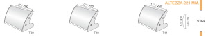 CODICE E LARGHEZZA TARGA: T41 - 297 mm.