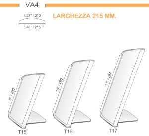 CODICE E ALTEZZA TARGA: T15 - 200 mm.