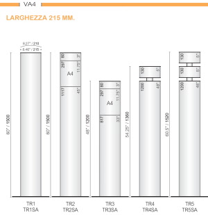 CODICE E ALTEZZA TARGA: TR1 - 1500 mm. - Altezza Totale con palo: 1500 mm.