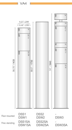 CODICE E LARGHEZZA TARGA: DS2 - 1730 mm.