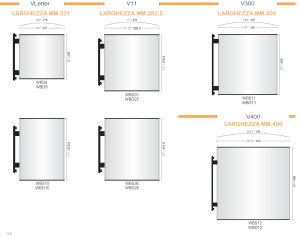 CODICE E ALTEZZA TARGA: WBS9 - 221 mm.