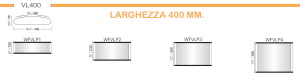 CODICE E LARGHEZZA TARGA: WFVLP1 - 150 mm.