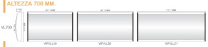 CODICE E LARGHEZZA TARGA: WFVLL21 - 1830 mm.