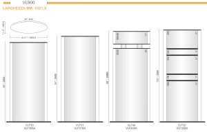 CODICE E ALTEZZA TARGA: VLF32 -  Altezza Totale 2550 mm.