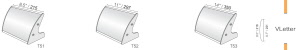 CODICE E LARGHEZZA TARGA: T53 - 350 mm.