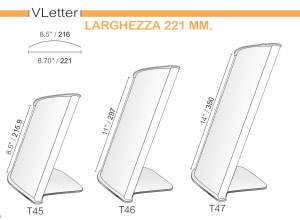 CODICE E ALTEZZA TARGA: T45 - 215,9 mm.