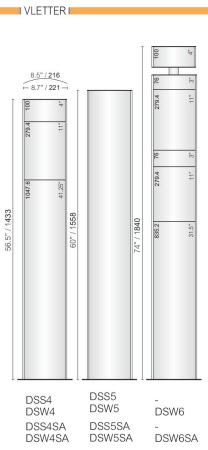 CODICE E LARGHEZZA TARGA: DS1 - 1433 mm.