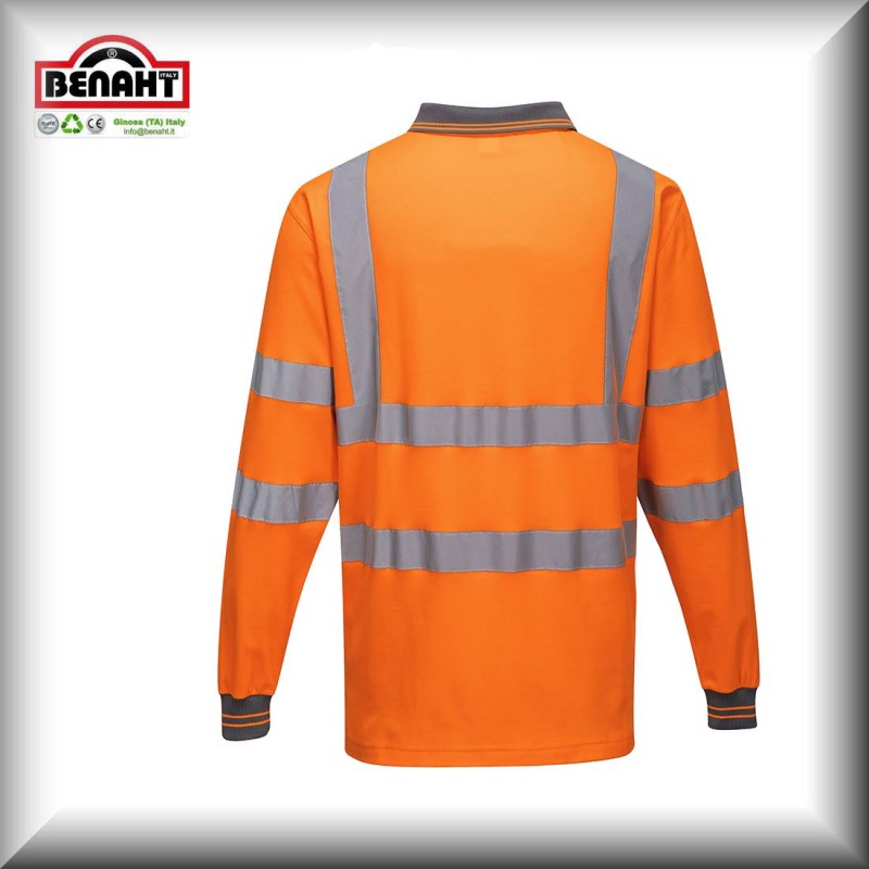 T-Shirt Manica Lunga Alta Visibilità - Arancione Hi-Vis - Foto 6