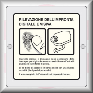 DIMENSIONE E MATERIALE: cm 12x12 - PLEXIGLASS OPALINO A PARETE