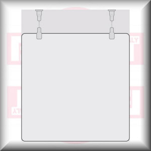 DIMENSIONE E MATERIALE: cm 12x12 - PLEXIGLASS NEUTRO  A SOFFITTO