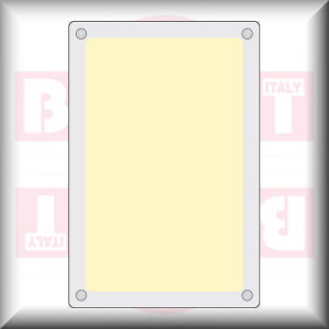 DIMENSIONE E MATERIALE: cm 18x12 - PLEXIGLASS LUMINESCENTE A PARETE