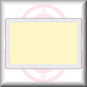 DIMENSIONE E MATERIALE: cm 18x12 - PLEXIGLASS LUMINESCENTE TAVOLO