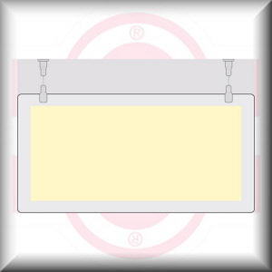 DIMENSIONE E MATERIALE: cm 30x15 - PLEXIGLASS LUMINESCENTE A SOFFITTO