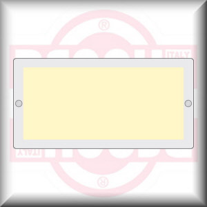DIMENSIONE E MATERIALE: cm 30x15 - PLEXIGLASS LUMINESCENTE A PARETE