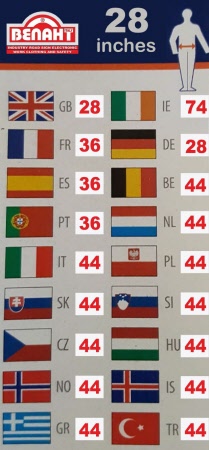 Taglia: 28 - CONVERSIONE TAGLIA ITALIA  44