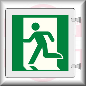 DIMENSIONE E MATERIALE: cm 12x12 - PLEXIGLASS LUMINESCENTE A BANDIERA